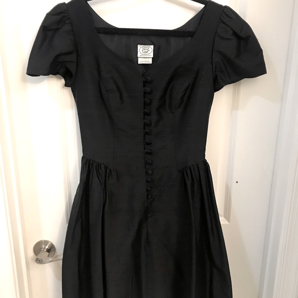 Vintage Laura Ashley Silk Fit & Flare Dress